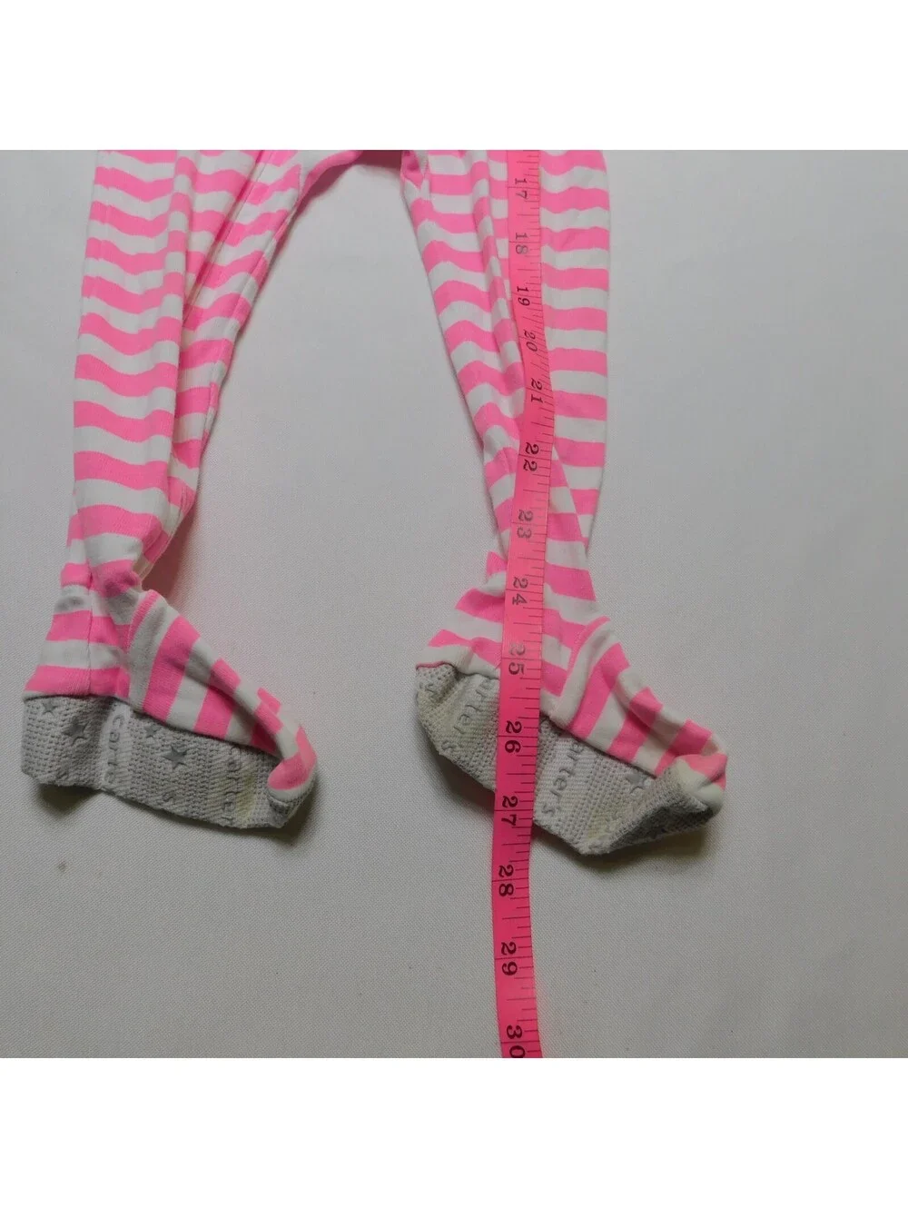Carters Baby Girl Footed Pajamas 18M 18 Months Pink White Striped Toucan Sleeper